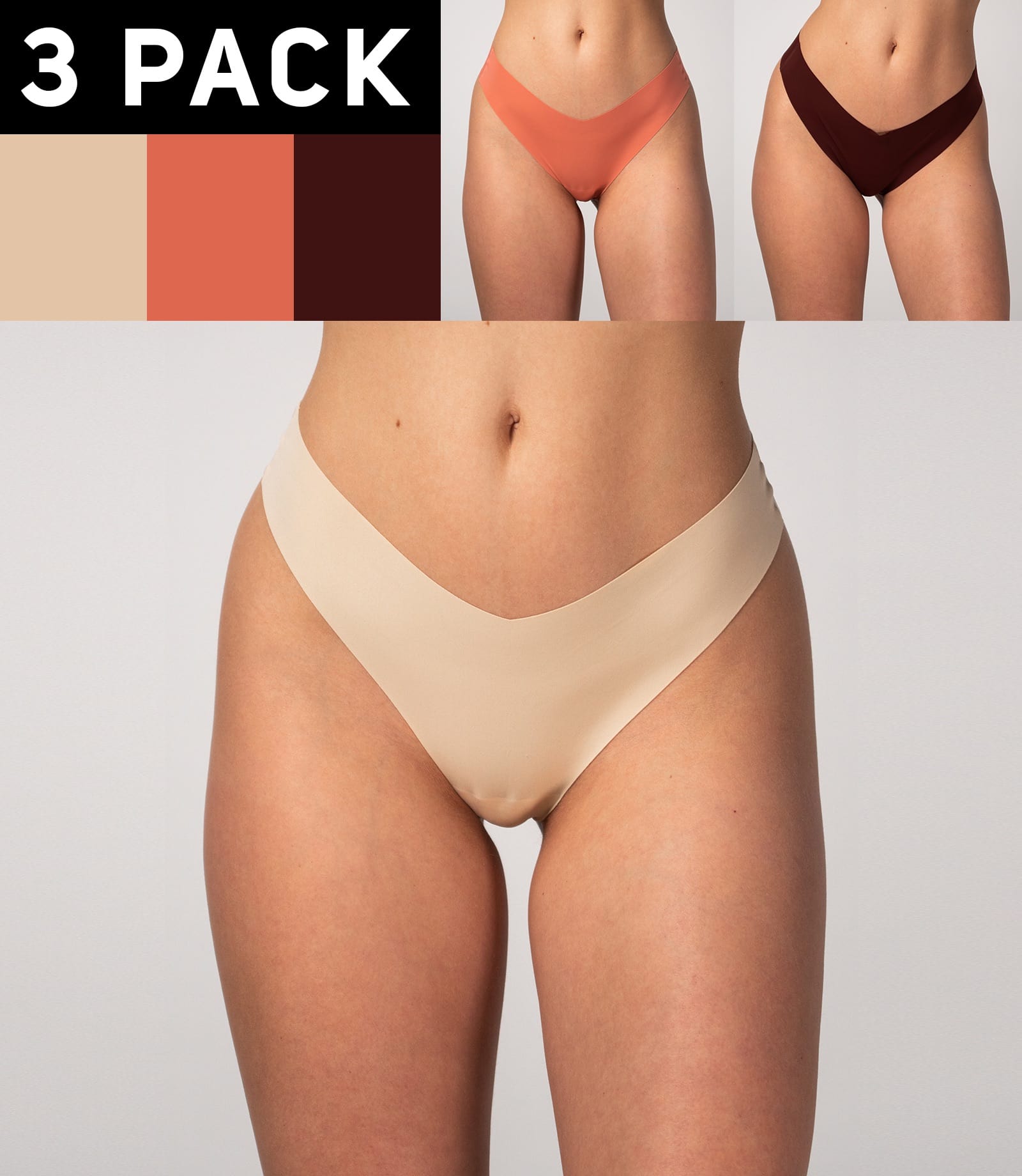 3 PACK Tanga pentru femei, standard