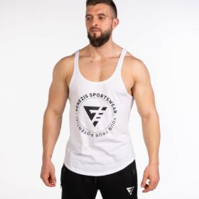 Maiou fitness "Stringer", alb