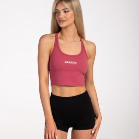 Top crop sport pentru femei "Infinity", dark pink