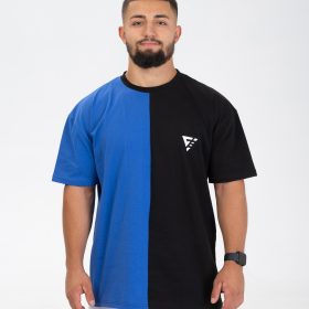 Tricou "Flex", black/blue