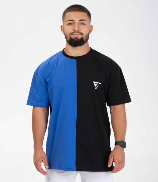 Tricou "Flex", black/blue