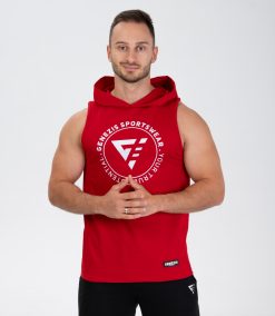 Maiou Hoodie Tank Top "Legacy", red