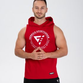 Maiou Hoodie Tank Top "Legacy", red