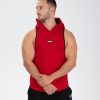 Maiou Hoodie Tank Top "Superb", red/black