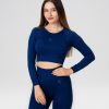 Top Crop "Velocity", dark blue