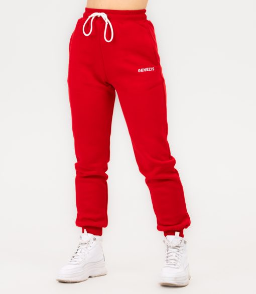 Pantaloni Jogger Unisex "Fluffy", red - imagine 3