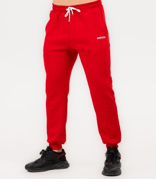 Pantaloni Jogger Unisex "Fluffy", red