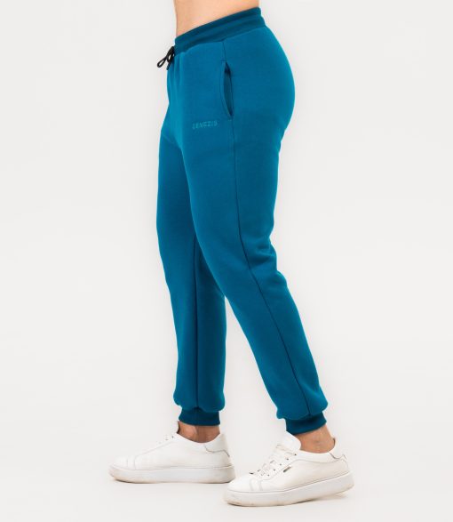 Pantaloni Jogger Unisex "Fluffy", petrol blue - imagine 4