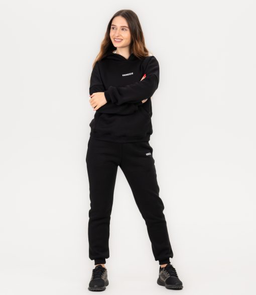 Pantaloni Jogger Unisex "Fluffy", negru - imagine 9